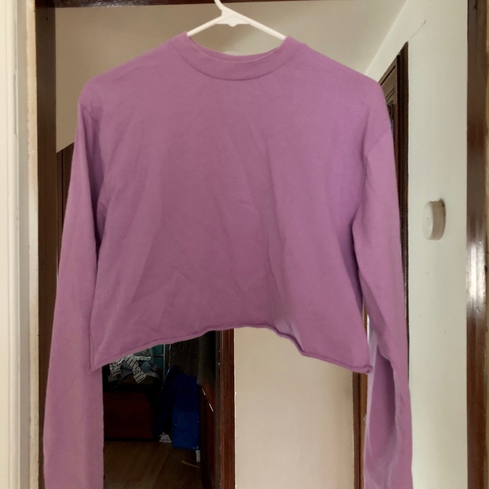 Collusion Lilac Purple Long Sleeve Boxy Top ASOS